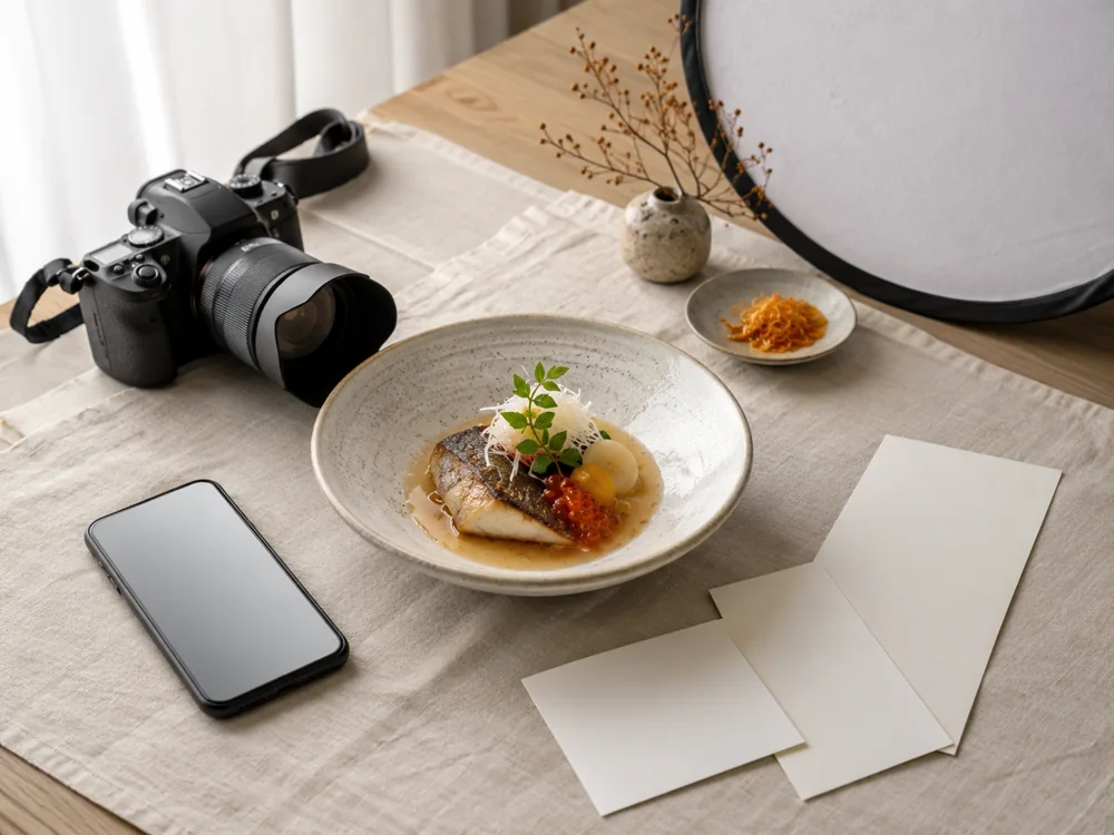料理撮影から複数媒体へ展開する制作風景
